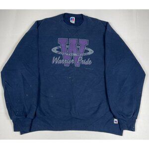 Russell Athletic Mens XL Blue South Winn Warrior Pride Crewneck Sweatshirt 1996